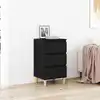 Image de Cabinet De Chevet Chêne Noir 40 X 35 X 70 Cm Bois D'ingénierie Vidaxl