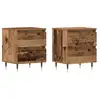 Image de Vidaxl cabinet de chevet avec tiroir 2 pcs bois ancien 40 x 35 x 50 cm