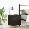 Image de Cabinet De Chevet Chêne Noir 40 X 35 X 50 Cm Bois D'ingénierie Vidaxl
