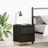 Image de Cabinet De Chevet Chêne Noir 40 X 35 X 50 Cm Bois D'ingénierie Vidaxl
