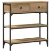 Image de Vidaxl table console avec tiroir chêne artisanal 72,5 x 25 x 75 cm