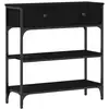 Image de Vidaxl table console chêne noir 72,5 x 25 x 75 cm bois d'ingénierie