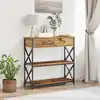 Image de Table Console Avec Tiroir Bois Ancien 75 X 28 X 75 Cm Vidaxl