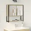Image de Miroir De Salle De Bain Avec Étagère Beige 60 X 16 X 60 Cm Vidaxl