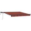 Image de Vidaxl auvent rétractable orange et marron 300 x 250 cm tissu
