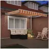 Image de Vidaxl auvent rétractable jaune et orange 300 x 250 cm tissu et acier