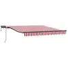 Image de Vidaxl auvent rétractable rouge et blanc 300 x 250 cm tissu