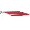 Image de Vidaxl auvent rétractable rouge 300 x 250 cm tissu et acier