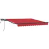 Image de Vidaxl auvent rétractable rouge 300 x 250 cm tissu