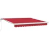 Image de vidaXL Auvent rétractable Rouge 300 x 250 cm Tissu et Métal 3330154