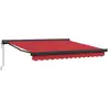 Image de Vidaxl auvent rouge 300 x 250 x 165 cm polyester et aluminium