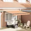 Image de Auvent Rétractable Jaune Et Orange 350 X 250 Cm Tissu Vidaxl