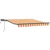 Image de Vidaxl auvent rétractable jaune et orange 350 x 250 cm tissu