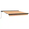 Image de Vidaxl auvent rétractable jaune et orange 350 x 250 cm tissu et métal