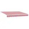 Image de Vidaxl auvent rétractable rouge et blanc 350 x 250 cm tissu