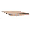 Image de Vidaxl auvent rétractable multicolore 350 x 250 cm tissu et aluminium