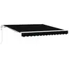 Image de Vidaxl auvent rétractable électrique noir 350 x 250 cm