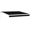 Image de vidaXL Auvent Rétractable Noir 350 x 250 cm Tissu et Métal 3330333