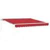Image de Vidaxl auvent rétractable rouge 350 x 250 cm polyester et aluminium