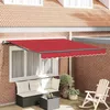 Image de vidaXL Auvent Rétractable Rouge 350 x 250 cm Polyester et Acier 3330433