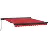 Image de Vidaxl auvent rétractable rouge 350 x 250 cm tissu et métal