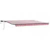 Image de Vidaxl auvent rétractable rouge et blanc 400 ×300 cm tissu