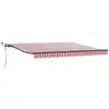 Image de Vidaxl tissu de auvent rouge et blanc 400 × 300 cm polyester