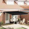 Image de vidaXL Auvent Rétractable Noir 400 ×300 cm tissu 3330596