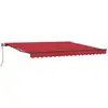 Image de Vidaxl auvent rétractable rouge 400 × 300 cm tissu et aluminium