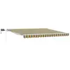 Image de Vidaxl auvent rétractable vert et jaune 400 × 300 cm tissu et acier
