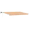 Image de Vidaxl auvent rétractable jaune et orange 450 × 300 cm tissu et acier