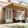 Image de Vidaxl auvent rétractable multicolore 500 × 350 cm tissu et aluminium