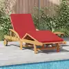 Image de Transat 2 Pcs Rouge Bois D'acacia Massif Vidaxl