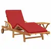Image de Vidaxl transat 2 pcs rouge bois d'acacia massif