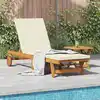 Image de Transat 1-personne 2 Pcs Marron Bois D'acacia Massif Vidaxl