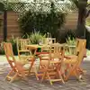 Image de Chaises De Bistrot D'extérieur 6 Pcs Bois D'acacia Massif Vidaxl