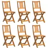 Image de Vidaxl chaises de bistrot d'extérieur 6 pcs bois d'acacia massif