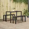Image de Ensemble De Salle À Manger Pour Jardin 3 Pcs Anthracite Acier Vidaxl