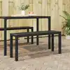 Image de Banc De Jardin Noir 100 X 28 X 45cm Acier Vidaxl