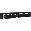Image de Vidaxl meuble tv 3 pcs chêne noir 260 x 37 x 40 cm bois d'ingénierie