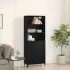 Image de Haut Armoire Chêne Noir 69,5 X 32,5 X 180 Cm Bois D'ingénierie Vidaxl