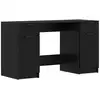 Image de Vidaxl bureau avec porte chêne noir 133 x 50 x 75 cm bois d'ingénierie