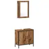 Image de Vidaxl ensemble de mobilier de salle de bain avec étagère 2 pcs marron
