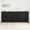 Image de Buffet 3 Pcs Chêne Noir 181 X 30 X 70 Cm Bois D'ingénierie Vidaxl