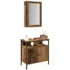 Image de Vidaxl ensemble de mobilier de salle de bain avec étagère 2 pcs marron