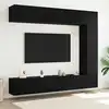 Image de Ensemble Meuble Tv 5 Pcs Chêne Noir Bois D'ingénierie Vidaxl