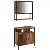 Image de Vidaxl ensemble de mobilier de salle de bain avec étagère 2 pcs marron
