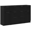 Image de Vidaxl buffet avec tiroir 3 pcs chêne noir bois d'ingénierie