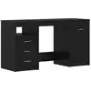 Image de Bureau 2 Pcs Chêne Noir 140 X 50 X 76 Cm Bois D'ingénierie Vidaxl
