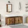 Image de Meubles De Salle De Bain 3 Pcs Marron Bois D'ingénierie Vidaxl
